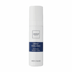Obagi Rebalance Skin Barrier Recovery Cream bottle, 1.7 oz (48 g), white container with blue label section