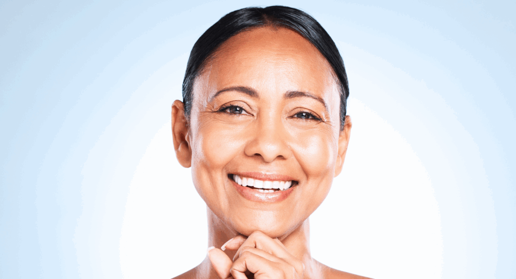 Post-treatment results of polynucleotide injectables showing improved skin texture and hydration in mature skin