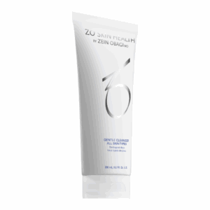ZO Skin Health Gentle Cleanser for All Skin Types, 200 mL (6.7 fl. oz.) white tube with silver and blue text, by Zein Obagi MD